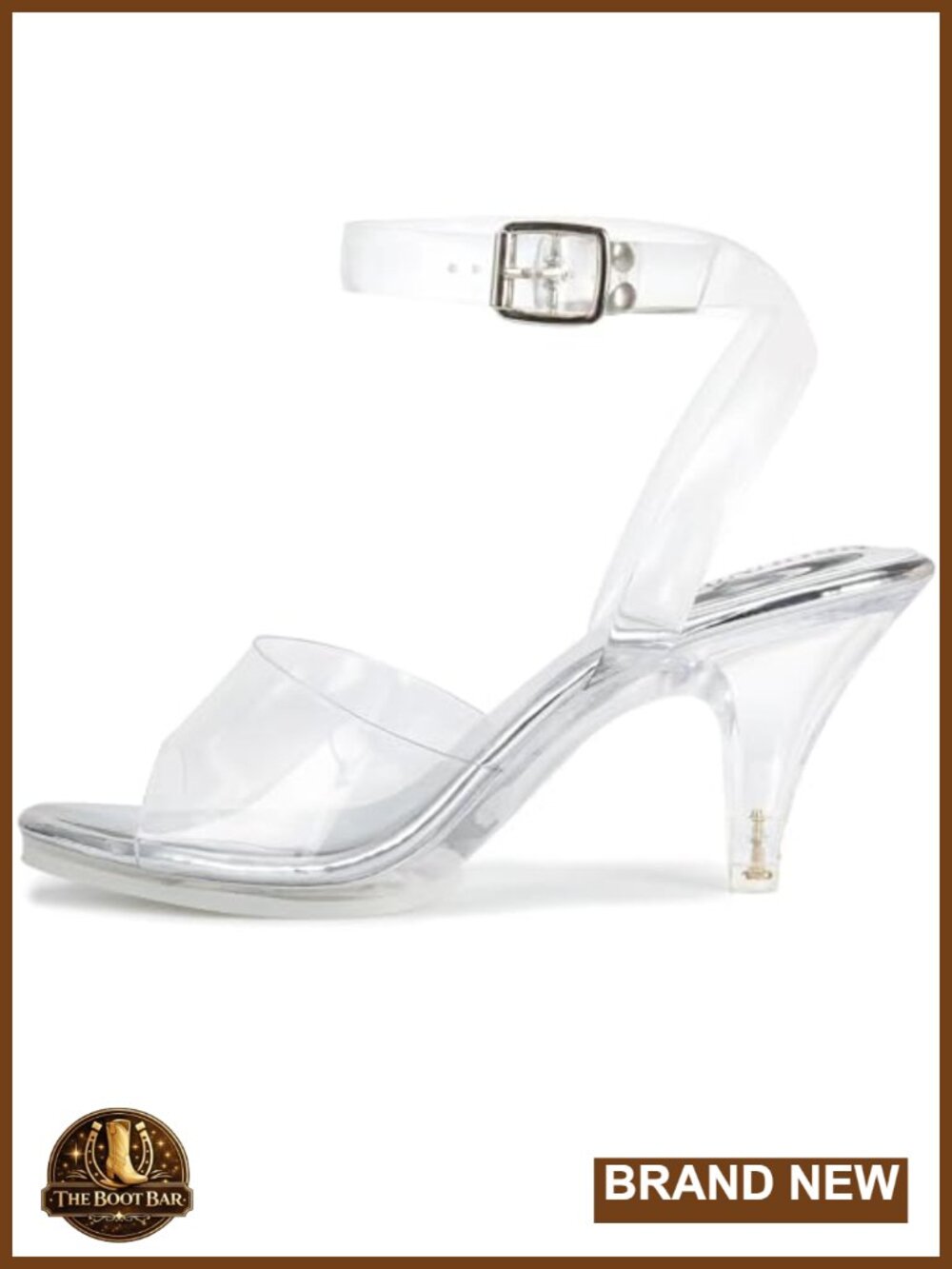 Clear Heels Ankle Strap Stiletto Platform Sandals Women Comfortable Dress Shoes
